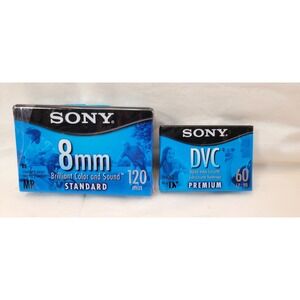 Sony 8mm 120min Standard MP & Mini DV 60min Premium Blank Video Cassette Lot New